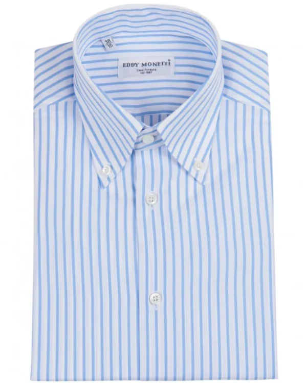 CAMICIA BUTTON DOWN BASTONCINO | Eddy Monetti New