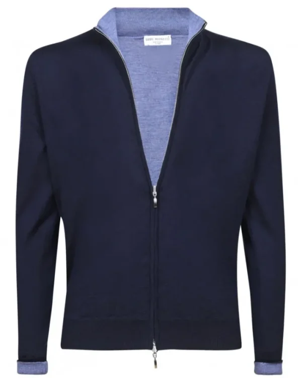 FULL ZIP REVERSIBILE CASHMERE & SETA | Eddy Monetti Outlet