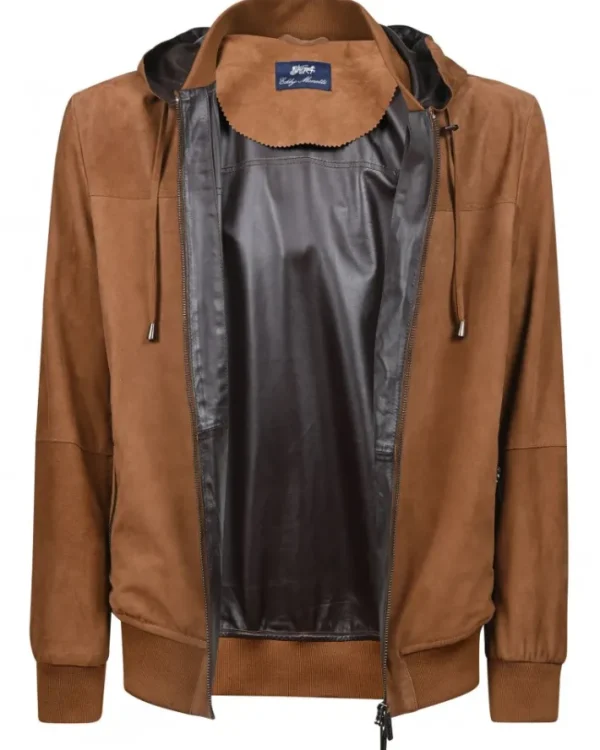 GIUBBOTTO IN SUEDE CON CAPPUCCIO | Eddy Monetti Best