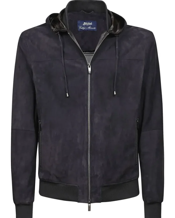 GIUBBOTTO IN SUEDE CON CAPPUCCIO | Eddy Monetti Discount